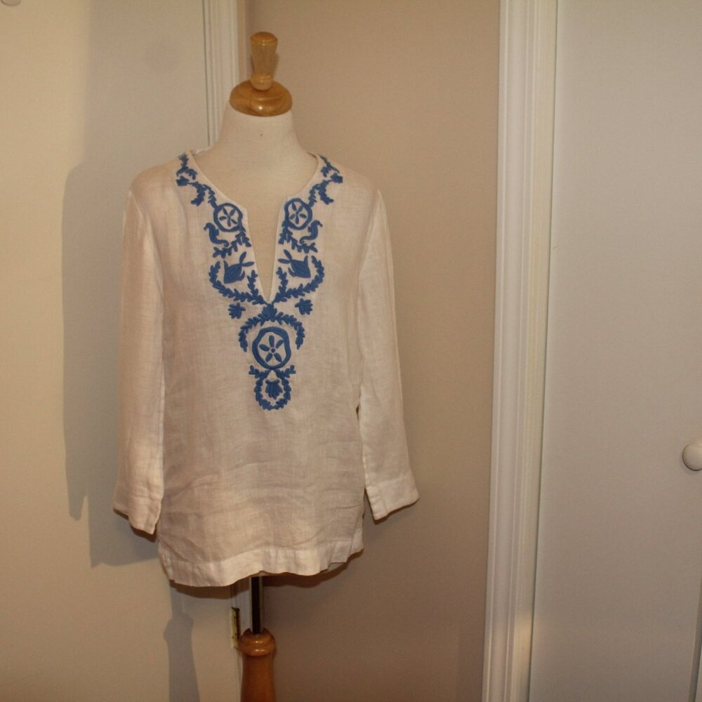 Lilly Pulitzer Medium Linen Shirt Top